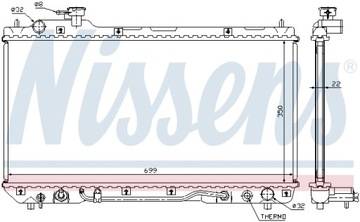 РАДИАТОР ДВИГАТЕЛЯ NISSENS NIS 64630A