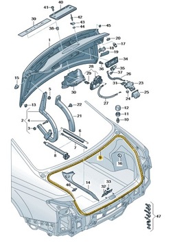 УПЛОТНИТЕЛЬ КРЫШКИ БАГАЖНИКА БАГАЖНИКА ЗАД AUDI A8 D5 ASO ORYGNIAŁ НОВЫЙ