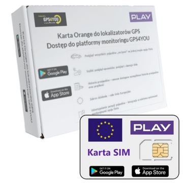 КАРТА SIM PLAY DO LOKALIZATORA GPS DOSTĘP DO УСИЛИТЕЛЯ ТОРМОЗОВ МОНИТОРИНГА GPS4YOU