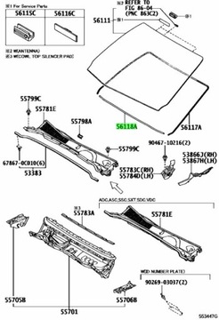 FG-146 УПЛОТНИТЕЛЬ СТЕКЛА TOYOTA FORTUNER TOYOTA HILUX 56117-KK030