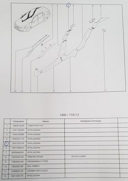 НОВЫЕ ОРИГИНАЛ ОБШИВКА КОРПУС СТОЙКИ RENAULT TALISMAN LATITUDE 769130071R