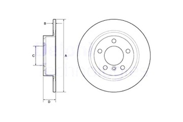 DELPHI ДИСКИ ТОРМОЗНЫЕ ТОРМОЗНЫЕ 2 ШТУКИ. ЗАД МИНИ COUNTRYMAN R60 PACEMAN R61 1.6