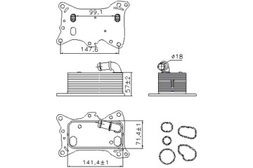 NISSENS РАДИАТОР МАСЛА MERCEDES C A205 C C204 C C205 C T-MODEL S204