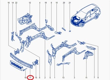 БАЛКА БАМПЕРА ПЕРЕД 752103246R RENAULT KOLEOS II ОРИГИНАЛ