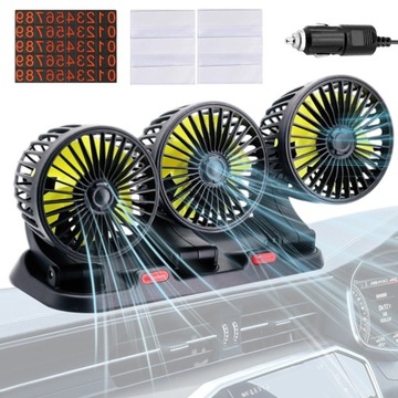VENTILATOR AUTOMOBIL- VENTILATOR 360° DOPPELT DWÓCH GESCHWINDIGKEIT