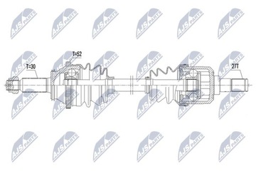 ПОЛУОСЬ ПРИВОДНАЯ HYUNDAI SANTA FE II 06-12/TYLNA,L=P