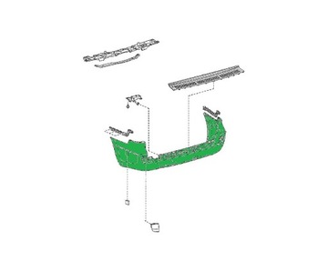 БАМПЕР ЗАДНИЙ TOYOTA LAND CRUISER FJ200 11.07-