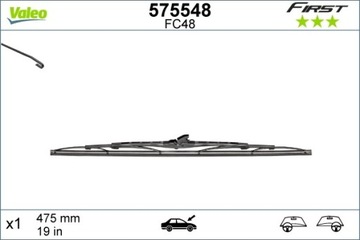 ЛИСТ ДВОРНИКИ 480MM FIRST STANDARD 1 ШТ. SZKIELETOWA VAL575548