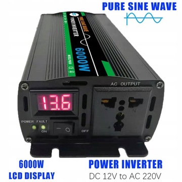 6000W 12V To 220V Pure Sine Wave Power Inverter