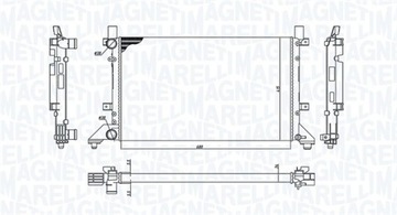 MAGNETI MARELLI 350213189400 РАДИАТОР, СИСТЕМА ОХЛАЖДЕНИЯ ДВИГАТЕЛЯ