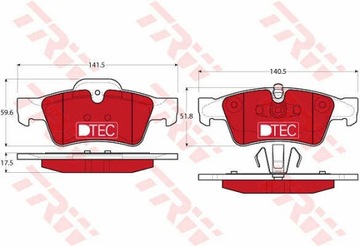 КОЛОДКИ ТОРМОЗНЫЕ ЗАД TRW GDB1643DTE