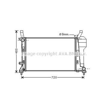 РАДІАТОР, СИСТЕМА ОХОЛОДЖУВАННЯ ДВИГУНА AVA QUALITY COOLING MSA2363