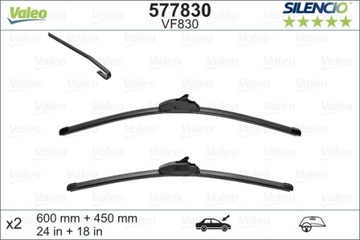 ЛИСТ ДВОРНИКИ 600/450MM SILENCIO XTRM KIA SPORTAGE 10- VAL577830