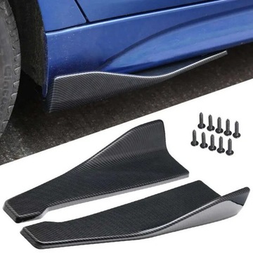 UNIVERSAL 48CM LENGTH CAR SIDE SKIRT БАМПЕР СПОЙЛЕР SPLITTER PROTECT~51313