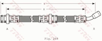 ПАТРУБОК ТОРМОЗНОЙ GIĘTKI NISSAN SERENA 93-00 ПЕРЕД