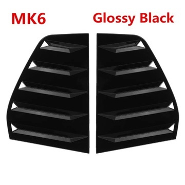 2X Glossy Balck Car Rear Window Louver Shutter Cover Trim For VW GOL~58098