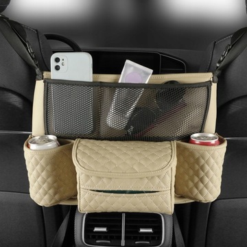 Car Seat Back Storage Bag Leather Handbag Holder