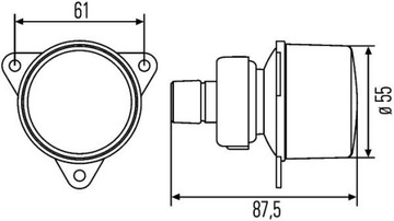 HELLA 2BA 008 221-007 ФАРА ПОВОРОТА