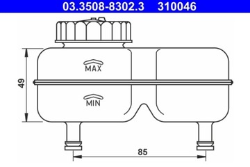 ATE 03.3508-8302.3 БАЧОК РАЗШИРИТЕЛЬНЫЙ, ЖИДКОСТЬ H