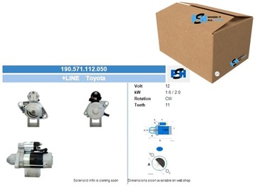 СТАРТЕР TOYOTA 2.0 KW СТАРТЕР BV PSH