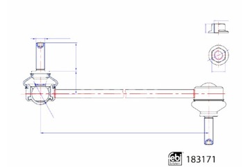 FEBI BILSTEIN СОЕДИНИТЕЛЬ СТАБИЛИЗАТОРА СТАБИЛИЗАТОРА ЗАД L/P JAGUAR F-PACE