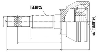 ШАРНИР ВНЕШНИЙ CHEVROLET S10 BLAZER 97-05, GMC ENVOY S15 JIMMY SONOMA S