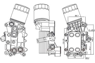 NISSENS РАДИАТОР МАСЛА AUDI A1 SEAT IBIZA IV IBIZA IV SC IBIZA IV ST