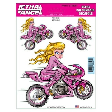 НАКЛЕЙКА LETHAL THREAT LT88057 PINK FLASH 15X20CM