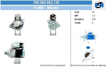 BV PSH СТАРТЕР NISSAN 1.0 KW СТАРТЕР