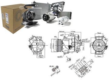 КОМПРЕССОР КОНДИЦИОНЕРА OPEL ASTRA J ASTRA J GTC MERIVA B ZAFIRA B