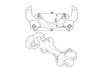 ATE СКОБА СУППОРТА ТОРМОЗНОЙ ПЕРЕД VOLVO S60 II S80 II V60 I V70