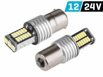 ЛАМПОЧКА НОЧНОГО ВИДЕНЬЯ P21W BA15S 12/24V 30X4014 SMD LED (СВЕТОДИОД ), CANBUS, БЕЛАЯ, 2 ШТ.