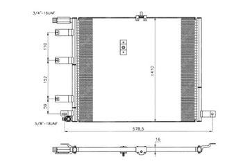 NRF КОНДЕНСАТОР КОНДИЦИОНЕРА SAAB 9000 2.0 2.3 3.0 04.85-12.98