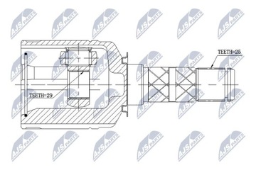 NTY NPW-SB-013 КОМПЛЕКТ ШАРНИРА, ВАЛ КАРДАННЫЙ