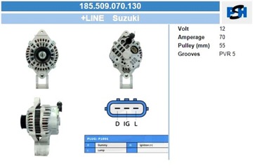 BV PSH ГЕНЕРАТОР SUZUKI 70A ГЕНЕРАТОР