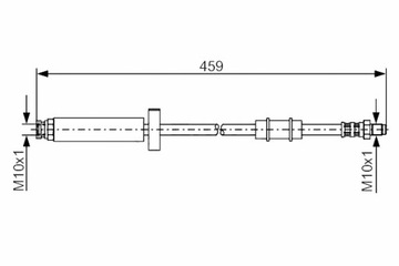 BOSCH ПАТРУБОК ТОРМОЗНОЙ ГИБКИЙ ПЕРЕД L/P CITROEN C25 FIAT DUCATO