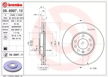 ДИСК ТОРМОЗНОЙ 288MM