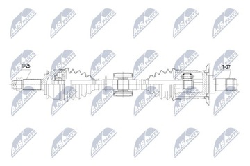 ПОЛУОСЬ ПРИВОДНАЯ ЗАД ПРАВОЕ МИНИ COUNTRYMAN 1.6 10-