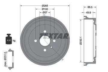 94020300 БАРАБАН HAM. OPEL T. ASTRA/VECTRA