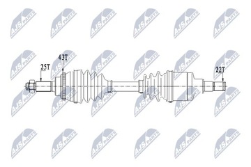 NTY NPW-SU-029 ВАЛ КАРДАННИЙ