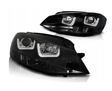 ФОНАРИ VW GOLF VII 7 12-17 U-TYPE BLACK LED (СВЕТОДИОД ) ХОДОВЫЕ ОГНИ ДХО