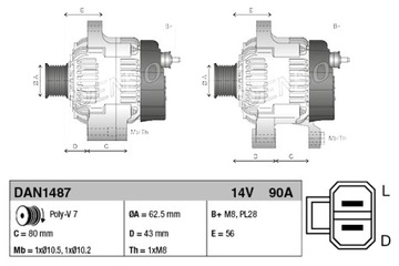 DENSO ГЕНЕРАТОР ISUZU D-MAX I D-MAX II 2.5D 3.0D 10.06-