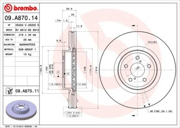 ДИСК ТОРМОЗНОЙ ПЕРЕДНЯЯ UV SUBARU LEGACY 05-