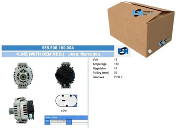 ГЕНЕРАТОР MERCEDES 180A ГЕНЕРАТОР BV PSH