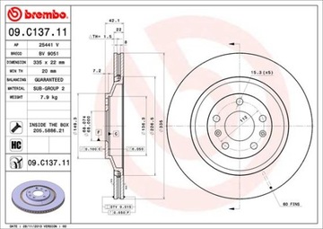Brake discs rear brembo 09.c137.11 09c13711, buy