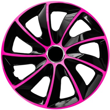 КОЛПАКИ 16'' DO OPEL VW TOYOTA AUDI RÓŻOWO-CZARNE NRM EXTRA STIG PINK BLACK