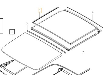 VOLVO XC90 V90 II УПЛОТНИТЕЛЬ ЛЮКА ПАНОРАМЫ 3