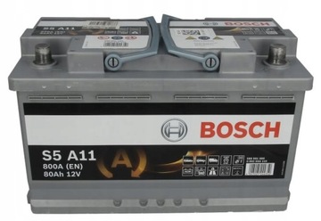 АККУМУЛЯТОР 80AH/800 P+ START-STOP AGM 315X175X190 RODZAJ BIEGUNA 1 BOSCH