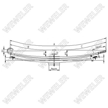 РЕССОРА RENAULT WEWELER F023T236ZA75 O.E. 5010488396