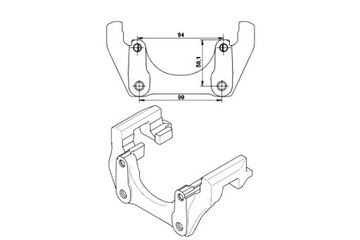 ATE СКОБА СУППОРТА ТОРМОЗНОЙ ЗАД L/P VOLVO XC90 I 2.4D-4.4